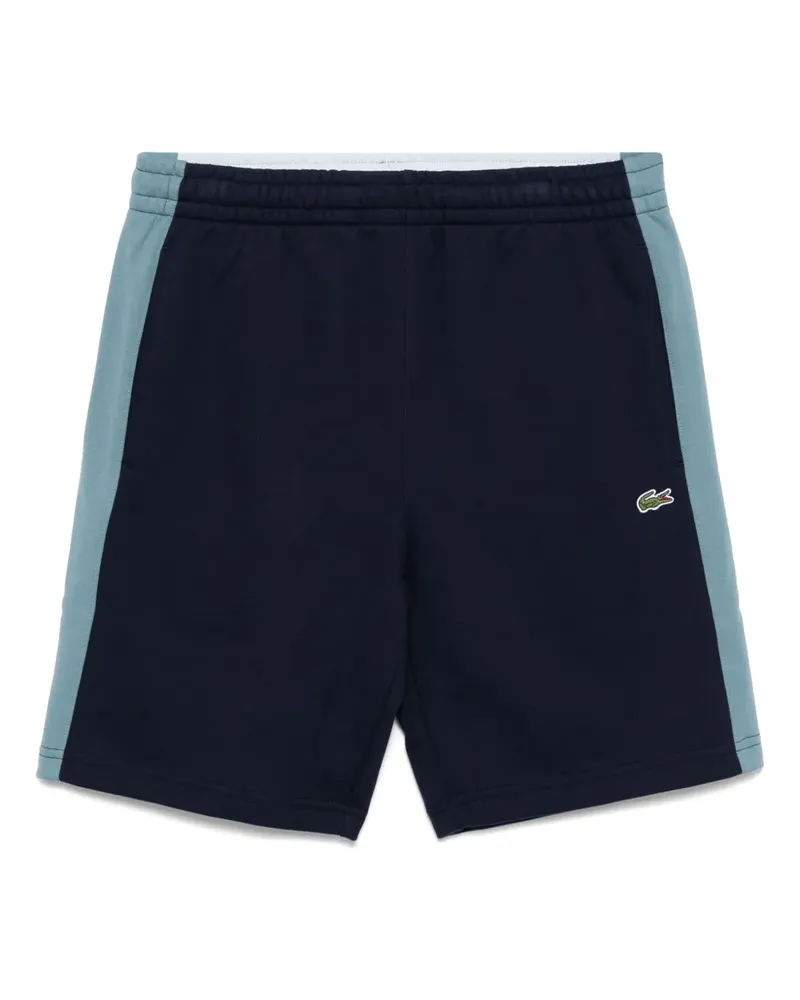 Lacoste Fleece-Shorts in Colour-Block-Optik - Blau Blau