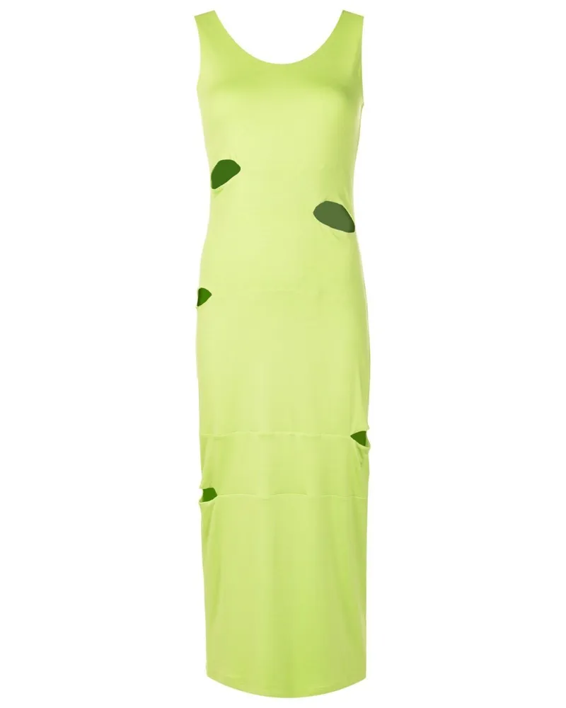 Gloria Coelho Midikleid mit Cut-Outs - Grün Grün