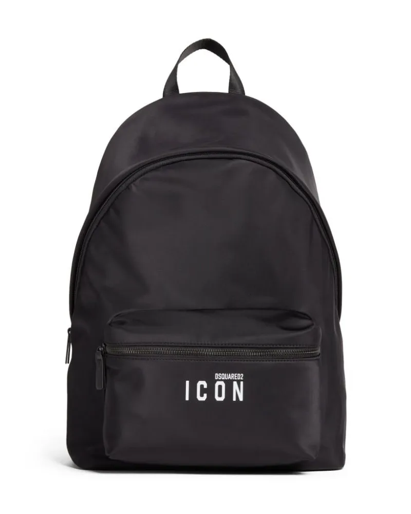Dsquared2 Rucksack mit "Icon"-Print - Schwarz Schwarz