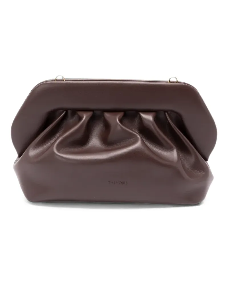 THEMOIRÈ Bios ruched clutch bag - Braun Braun