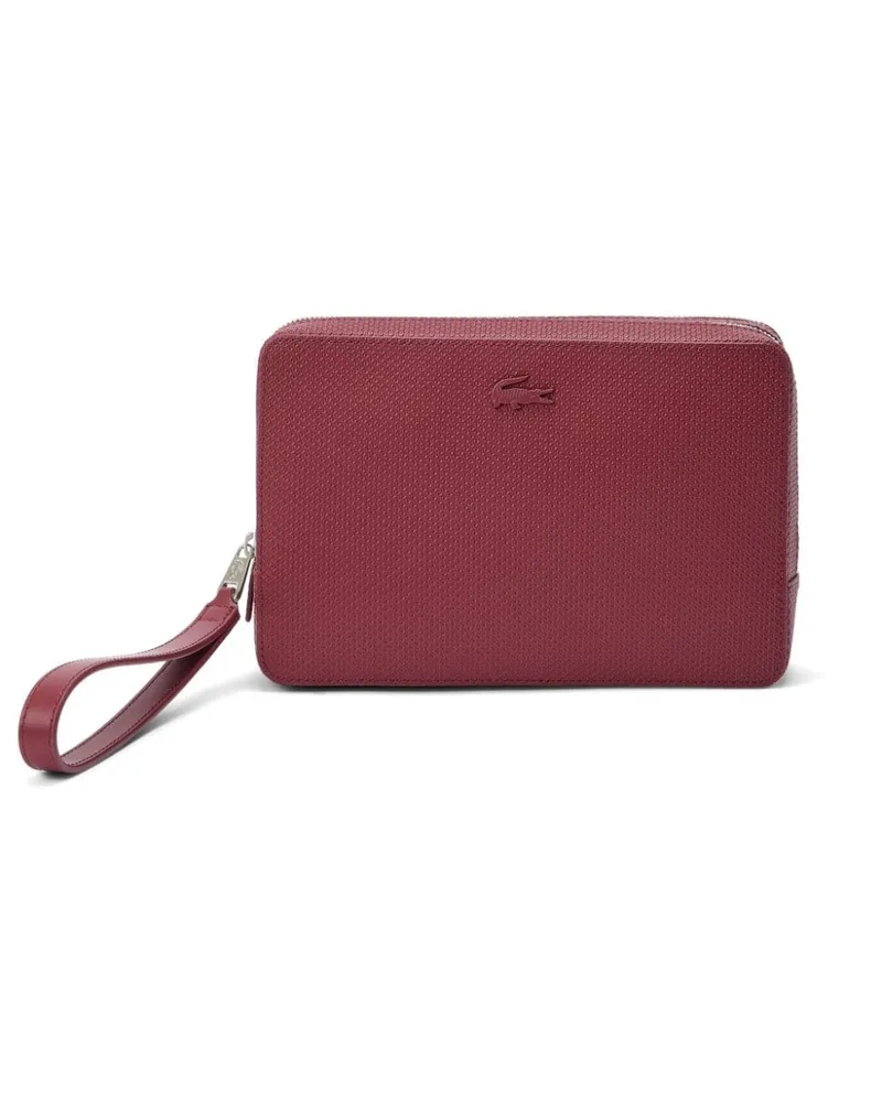 Lacoste Chantaco Clutch aus Leder - Rot Rot