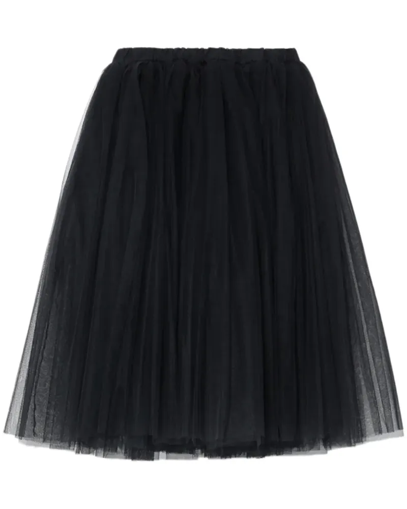 Comme des Garçons Midirock mit hohem Bund - Schwarz Schwarz