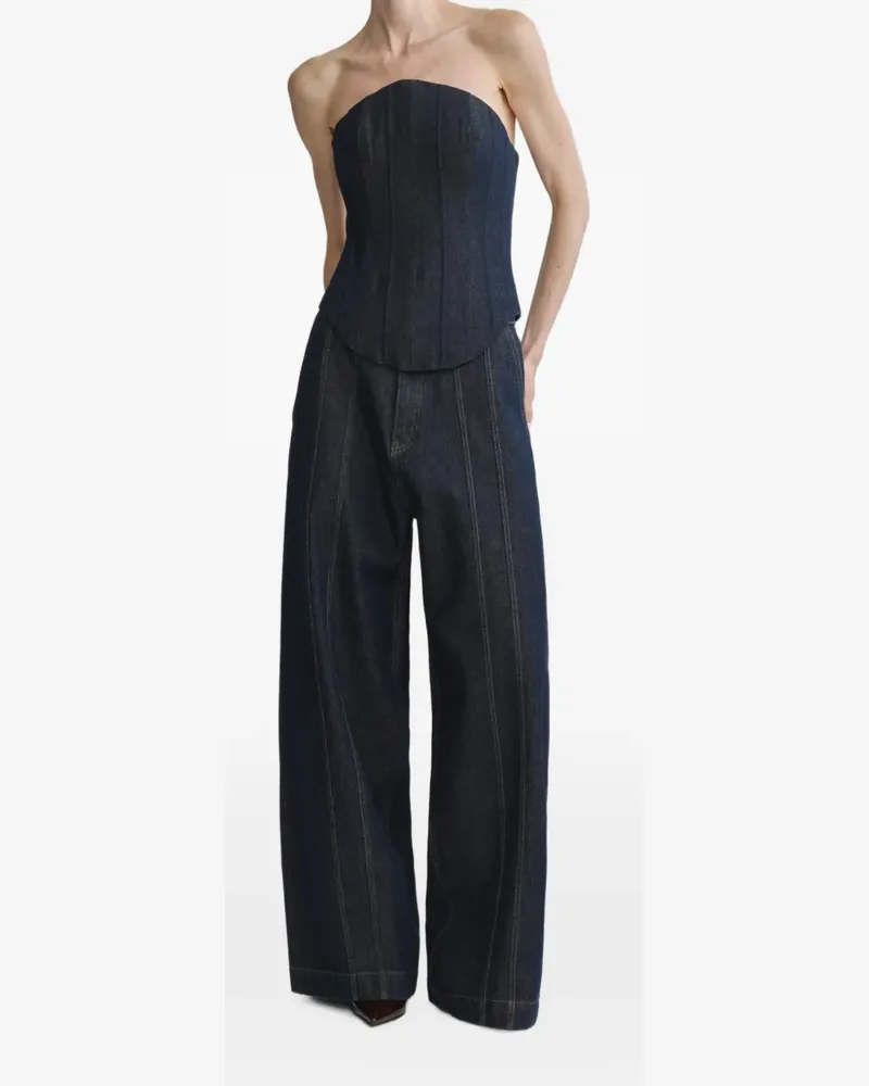 DL1961  Becca seam-detail wide-leg jeans - Blau Blau