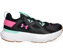Sneakers mit Mesh-Einsatz - Schwarz