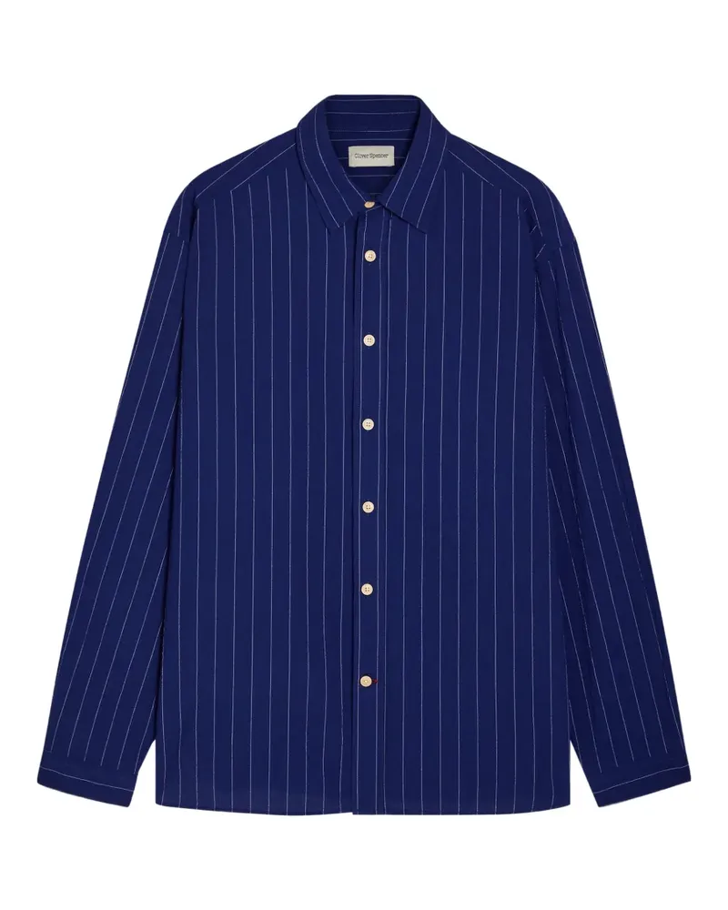 Oliver Spencer Atlanta collared shirt - Blau Blau