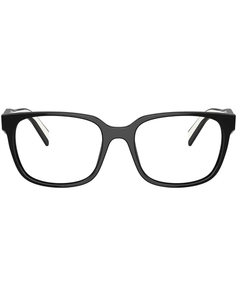 Prada Brille mit eckigem Gestell - Schwarz Schwarz