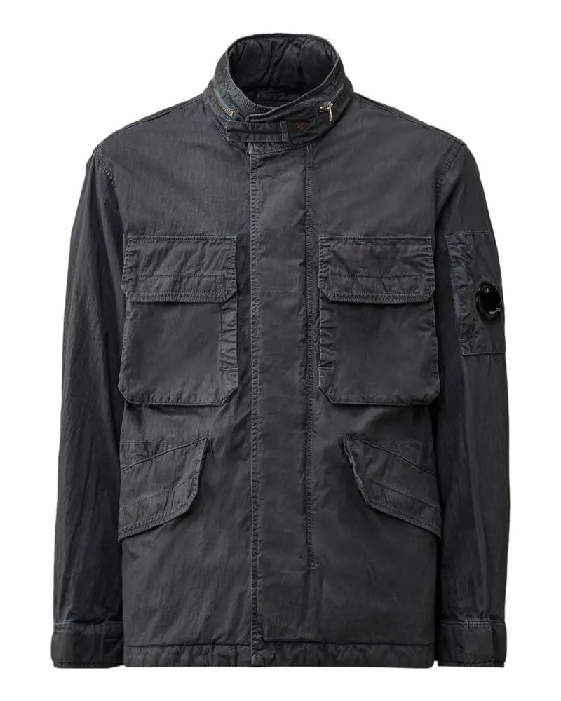 C.P. Company 50 Fili Wax Lens-detail jacket - Blau Blau