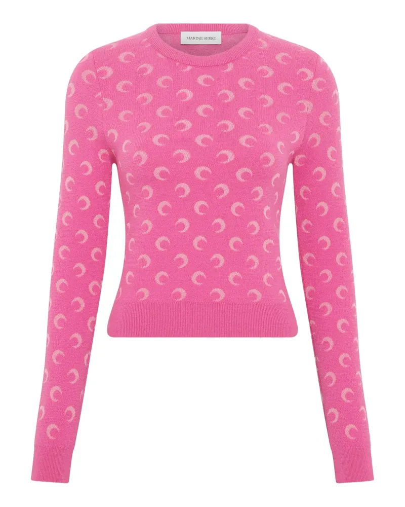 Marine Serre crew-neck sweater - Rosa Rosa