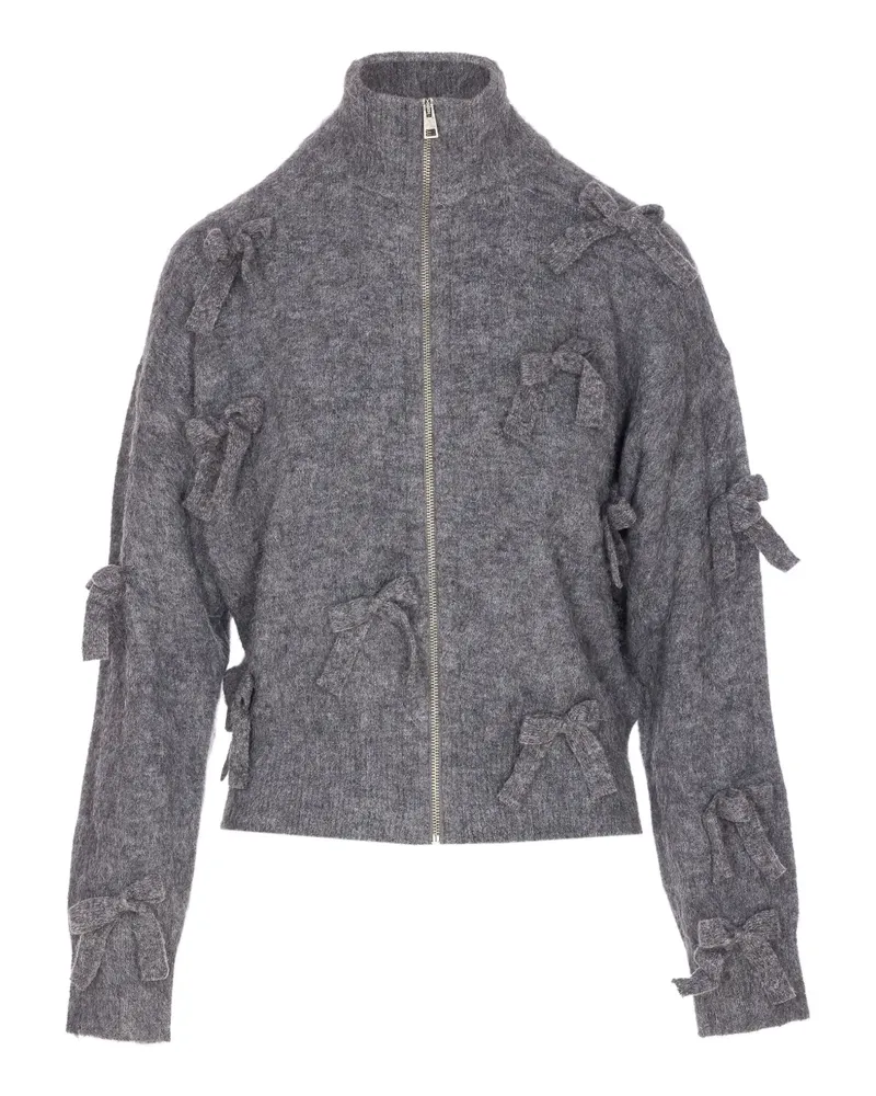 Aniye By bow-detail zip jacket - Grau Grau