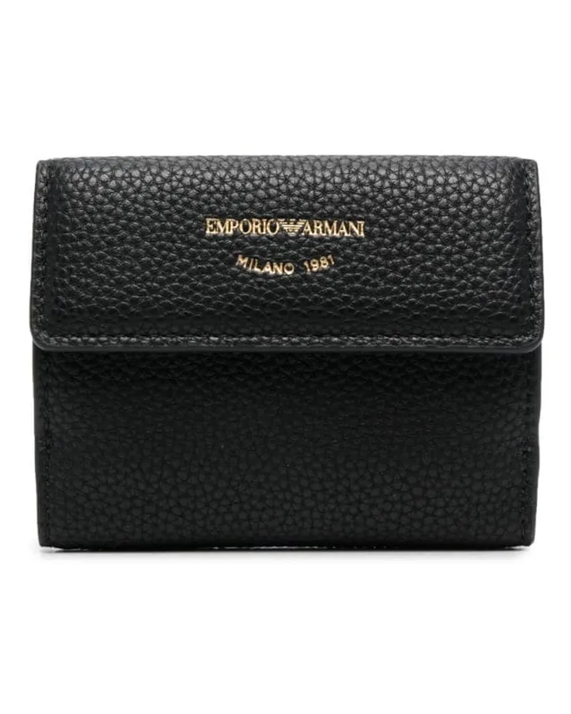 Emporio Armani Klassisches Portemonnaie - Schwarz Schwarz