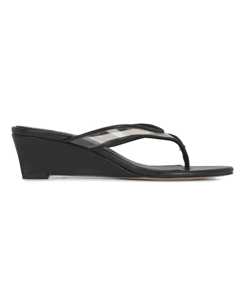 Veronica Beard Clea wedge-heel thong-strap sandals - Schwarz Schwarz