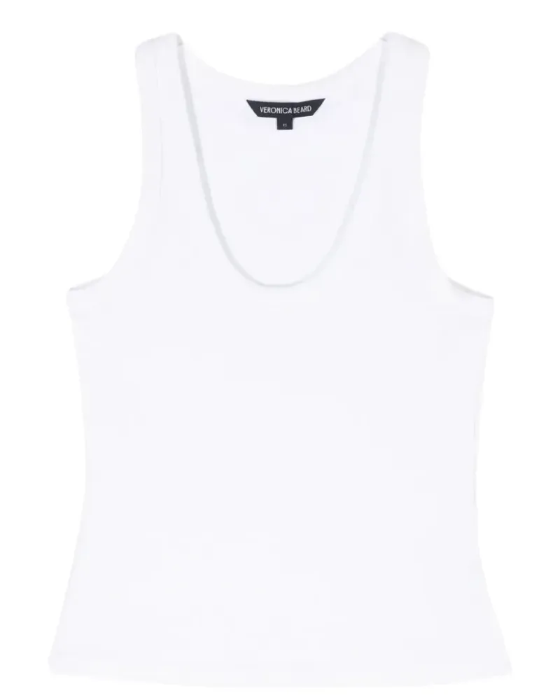 Veronica Beard Birke ribbed-jersey tank top - Weiß Weiß