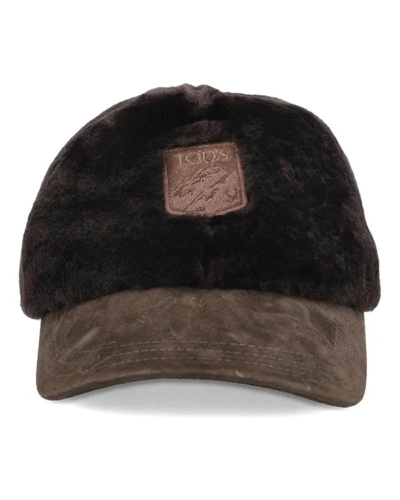 TOD'S Mütze mit Logo-Patch - Braun Braun