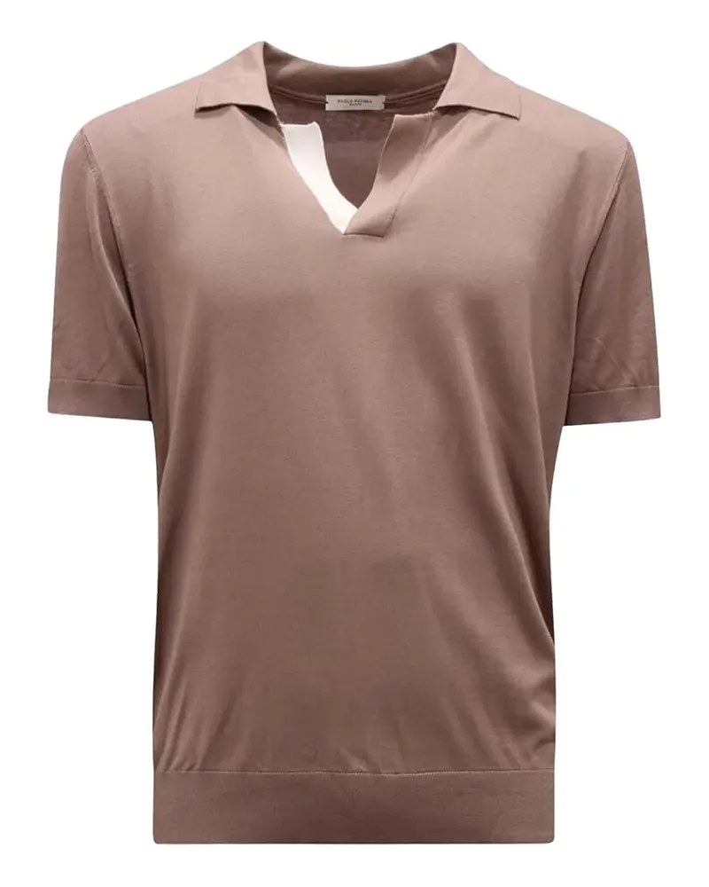 Paolo Pecora Milano Klassisches T-Shirt - Braun Braun