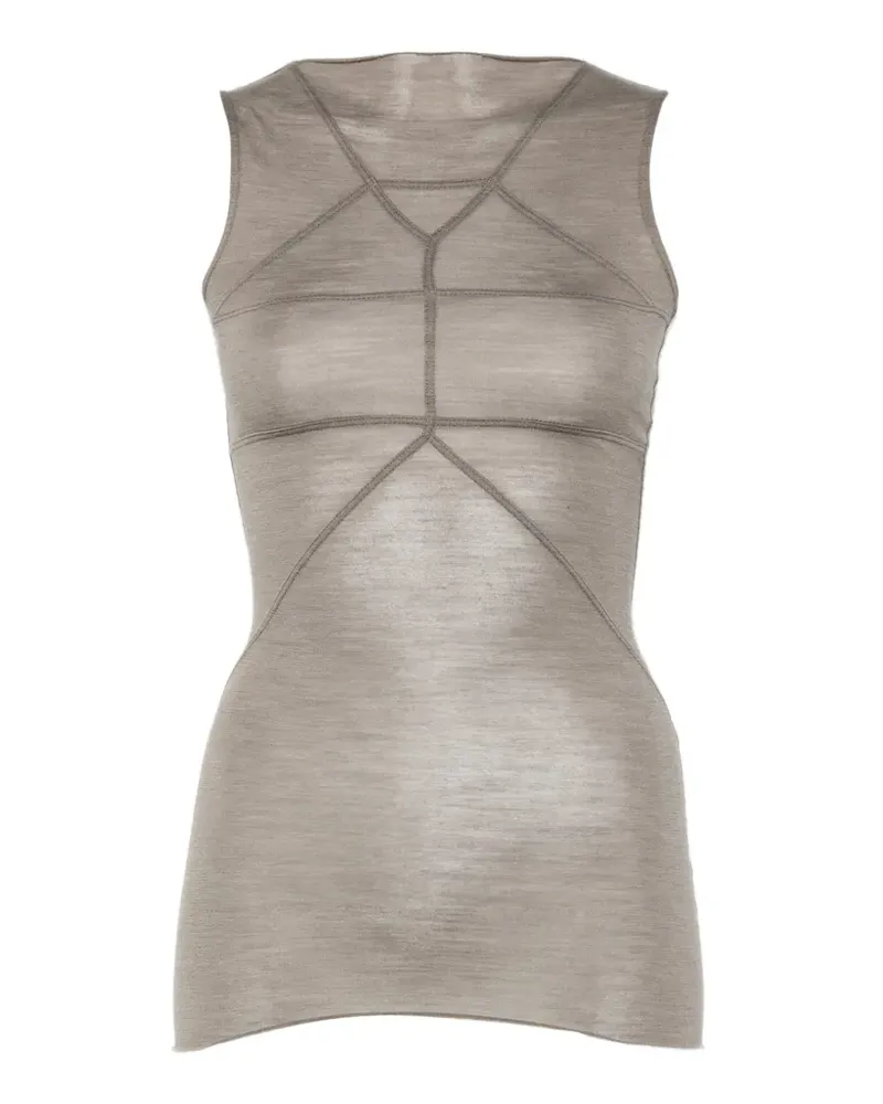 Rick Owens Tanktop mit markanter Naht - Grau Grau
