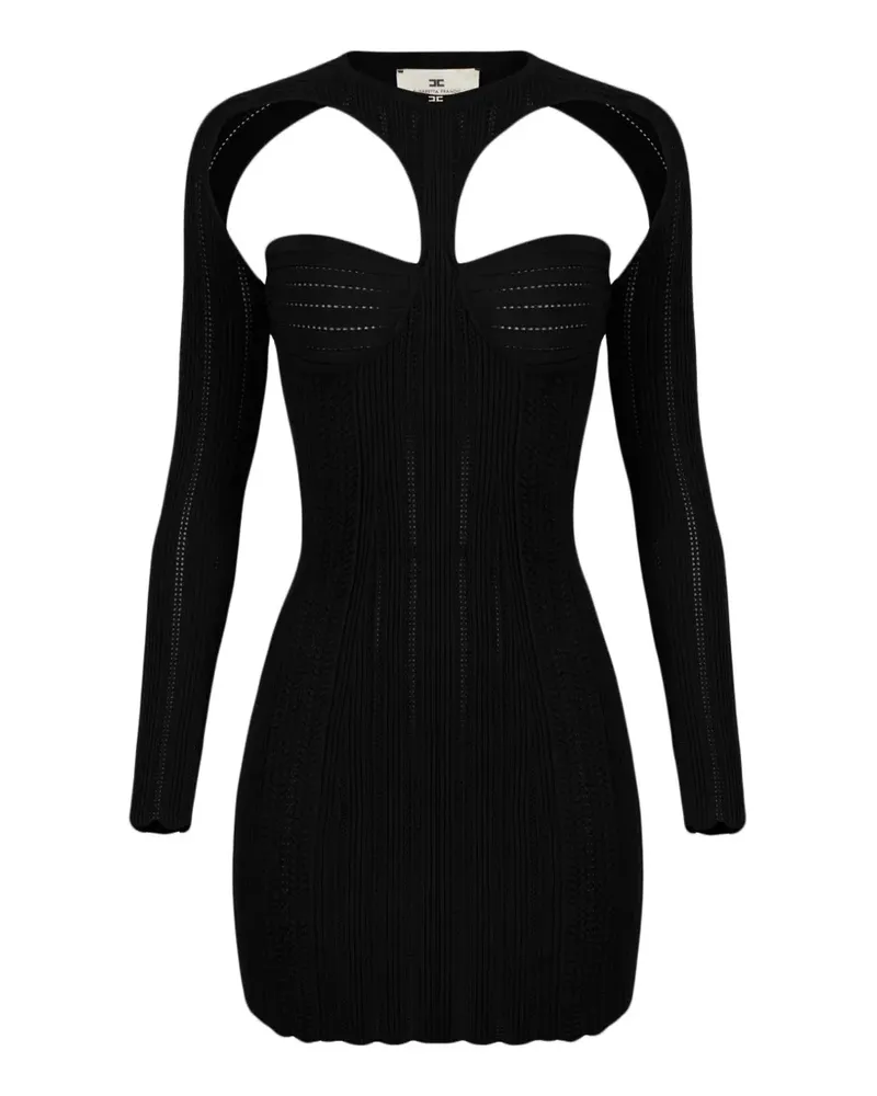 Elisabetta Franchi openwork mini dress - Schwarz Schwarz