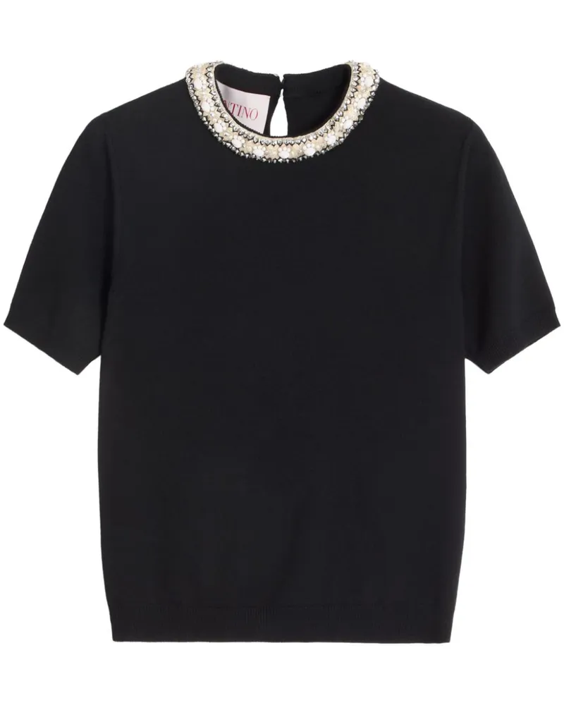 Valentino Garavani Bestickter Pullover - Schwarz Schwarz