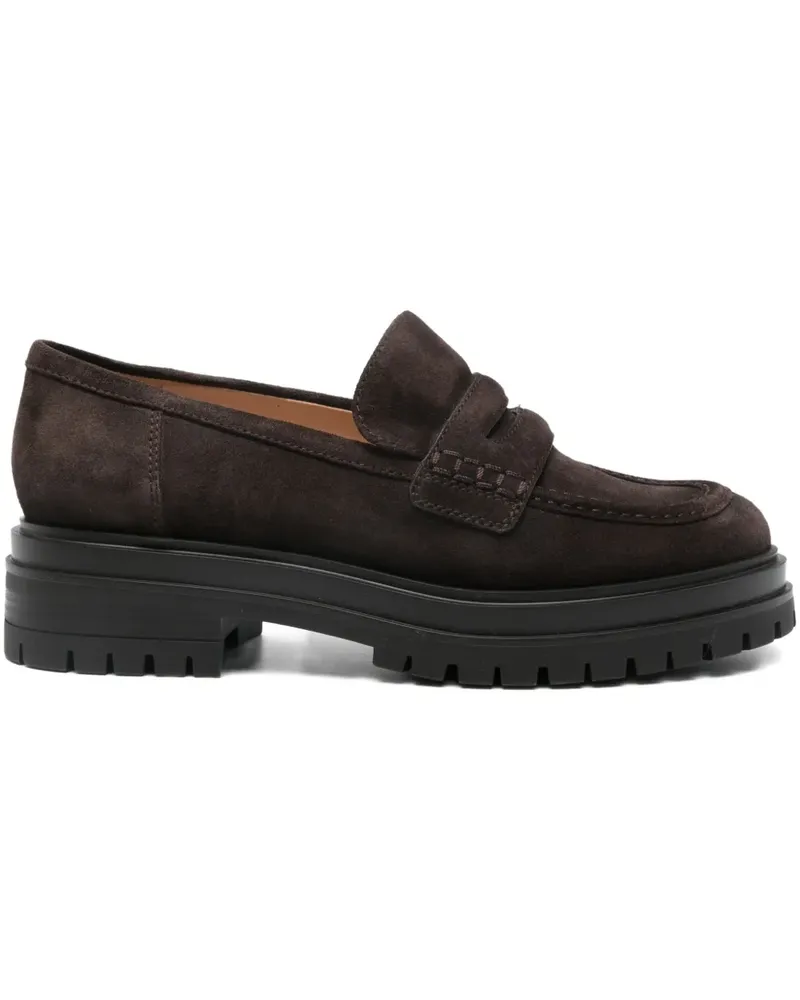 Gianvito Rossi Penny-Loafer aus Wildleder - Braun Braun