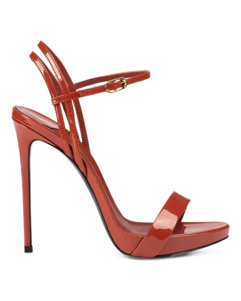 Le Silla Gwen Sandalen aus Lackleder - Braun Braun