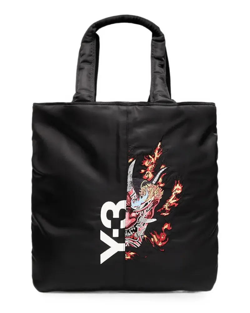 Y-3 Yaksha graphic-print tote bag - Schwarz Schwarz