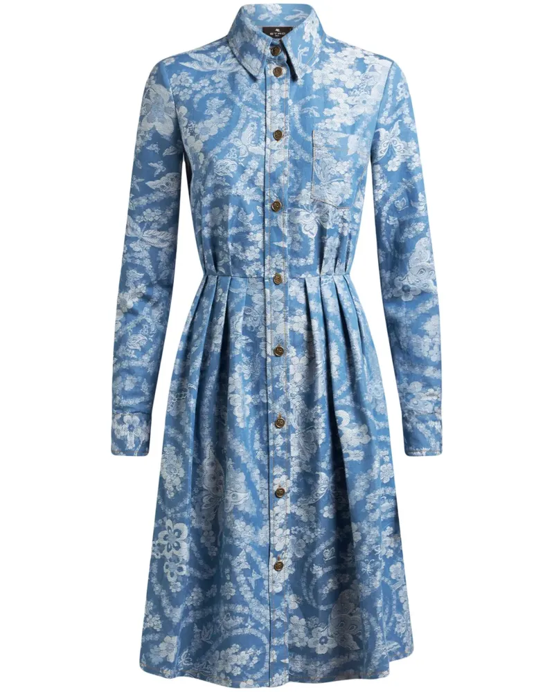 Etro Jeans-Hemdkleid - Blau Blau