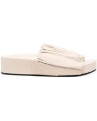 Jil Sander Sandalen mit Plateau Nude