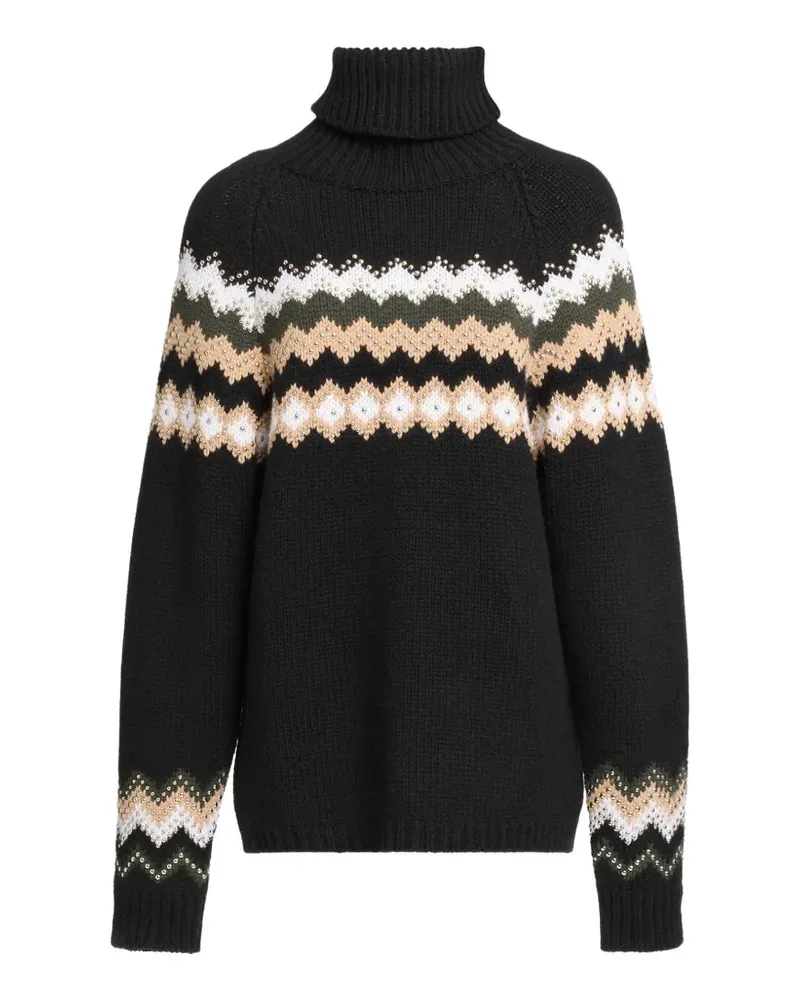 Elie Saab Pullover mit Nieten - Schwarz Schwarz