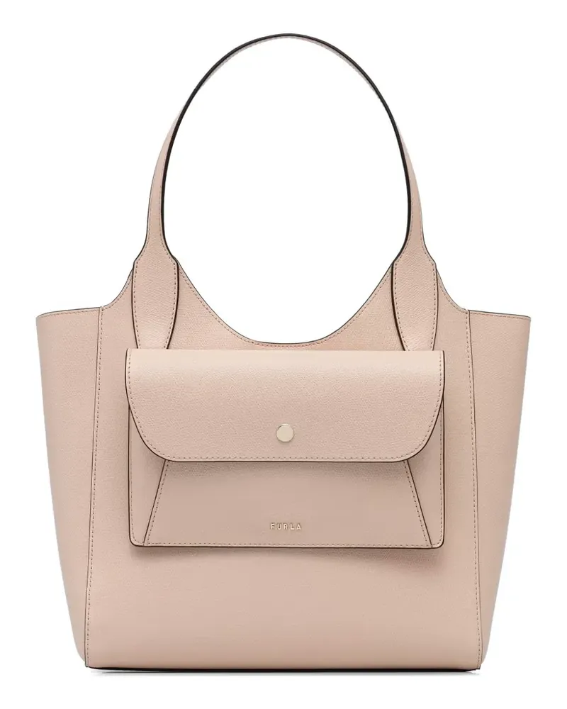 Furla S Lea grainy leather tote bag - Rosa Rosa