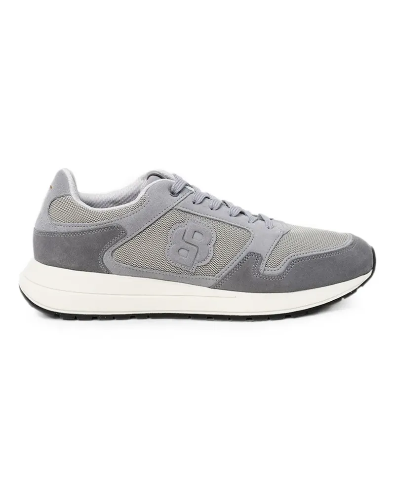HUGO BOSS logo-patch panelled sneakers - Grau Grau