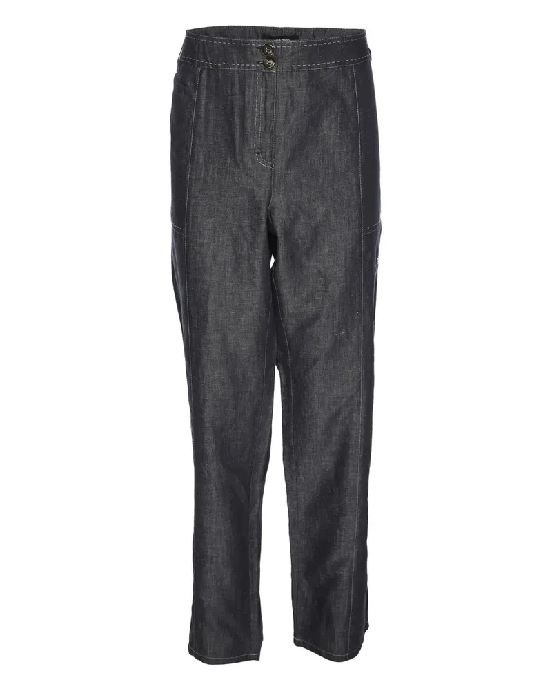 Elena Mirò Geknöpfte Jeans - Blau Blau