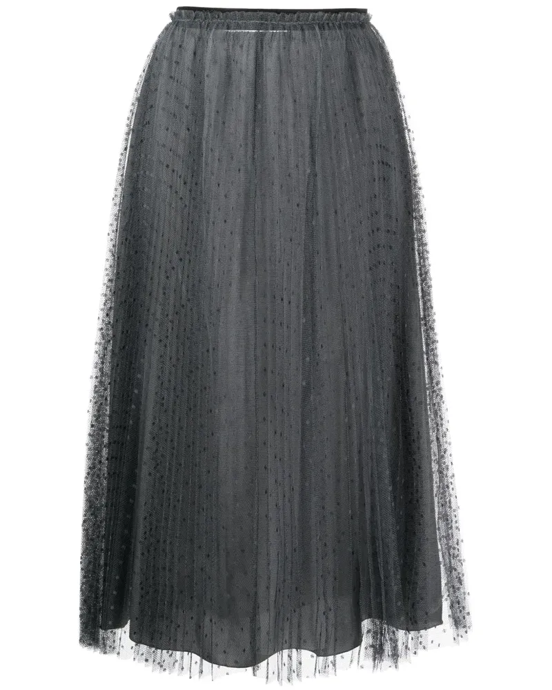 RED Valentino Point d'Esprit Midirock - Grau Grau