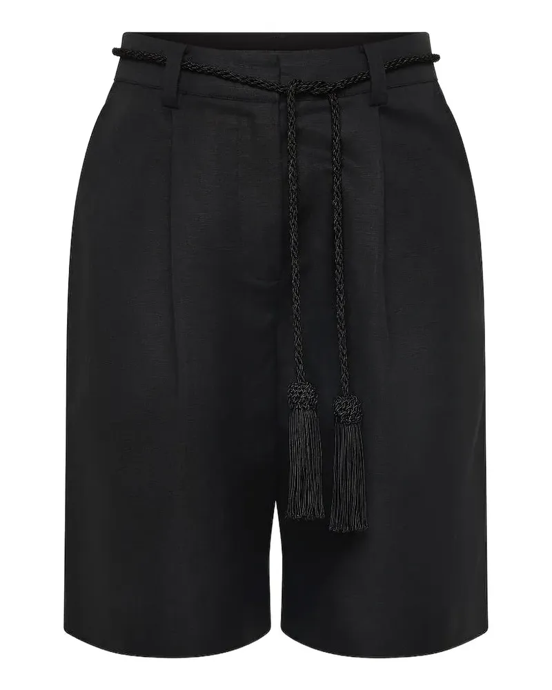 Posse Yvette high-waisted tailored short - Schwarz Schwarz