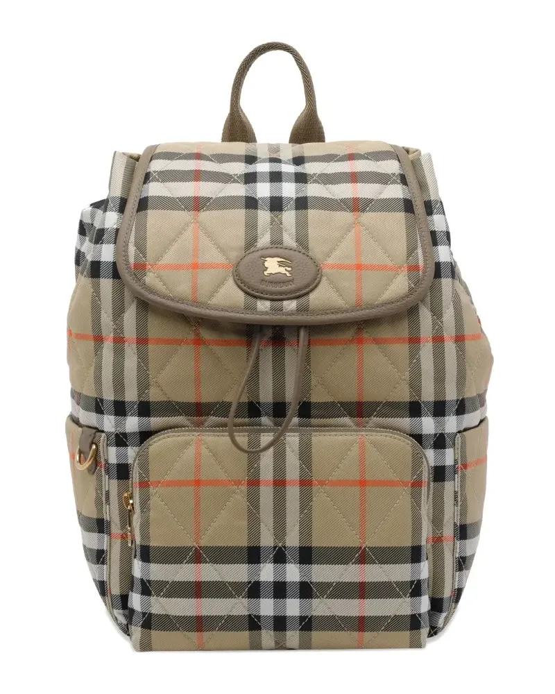 Burberry Horseshoe Rucksack mit Karomuster - Nude Nude