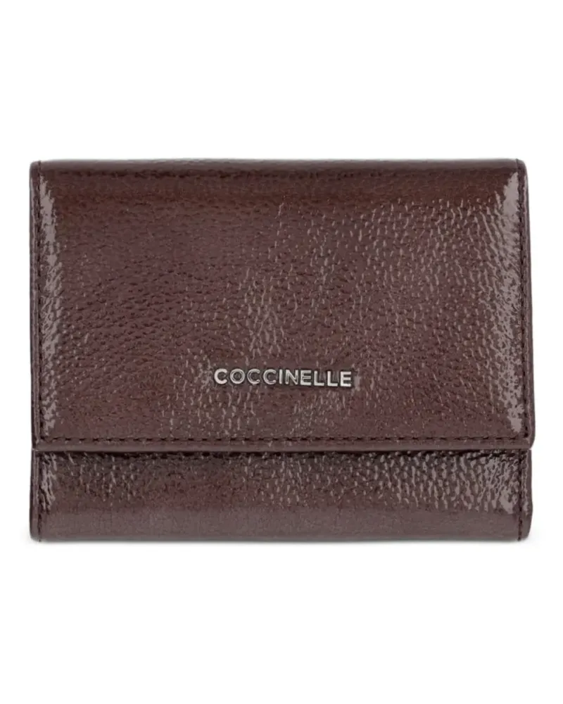Coccinelle Portemonnaie aus Lackleder - Braun Braun