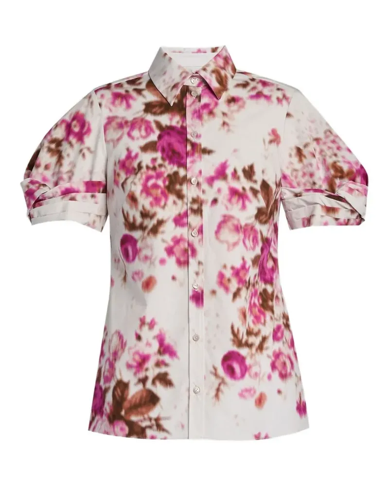 Erdem floral-pattern shirt - Nude Nude
