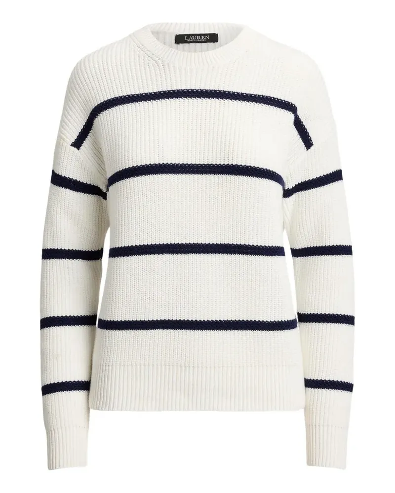 Ralph Lauren striped ribbed-knit sweater - Weiß Weiß