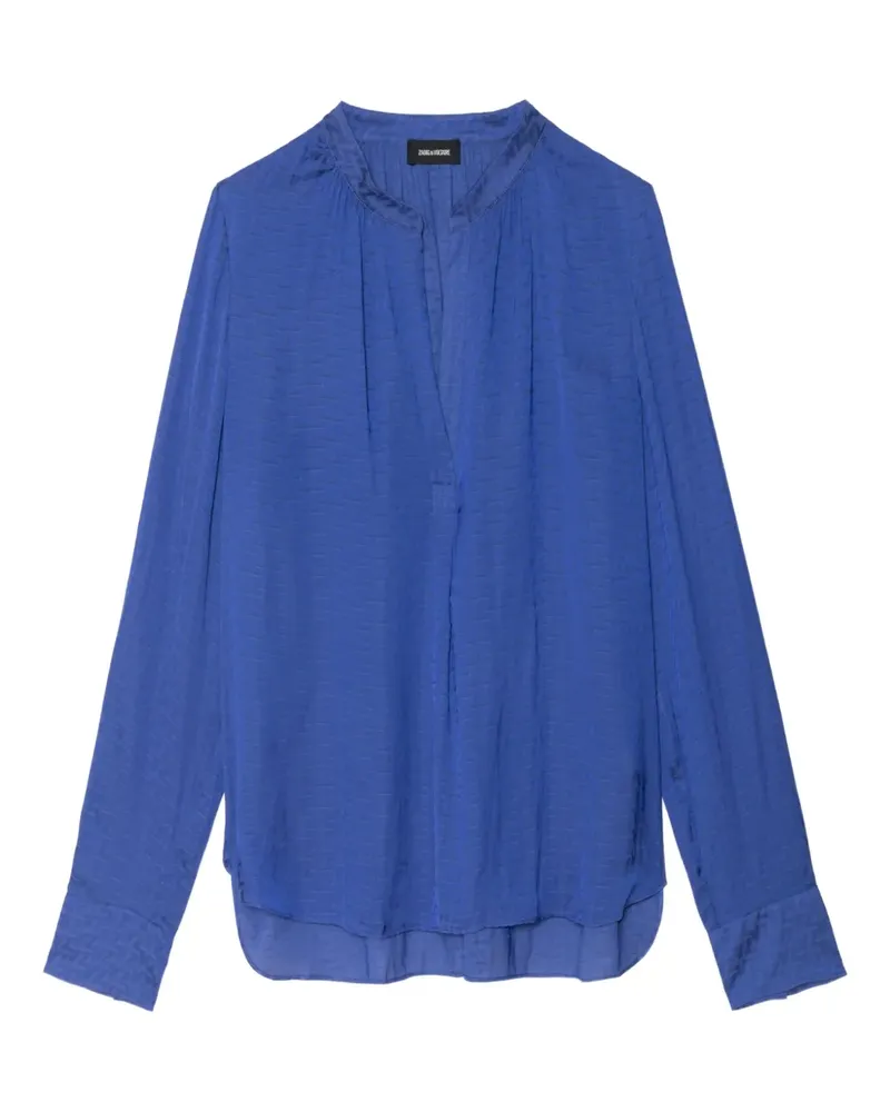 Zadig & Voltaire Langarmshirt mit V-Ausschnitt - Blau Blau