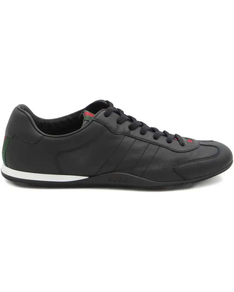 Gucci Web-stripe round-toe sneakers - Schwarz Schwarz