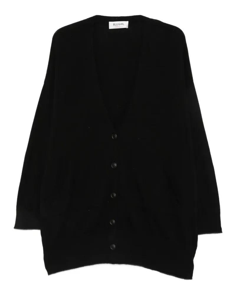 Blumarine Cardigan mit V-Ausschnitt - Schwarz Schwarz