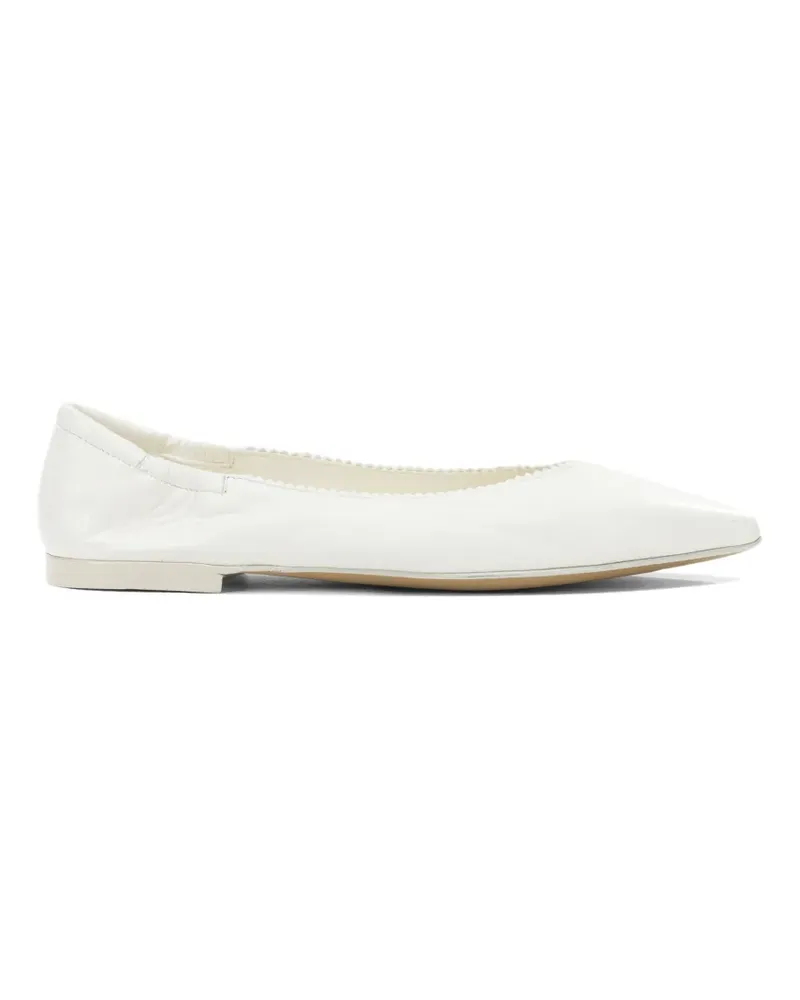 POMME D'OR pointed-toe elasticated ballet flats - Weiß Weiß