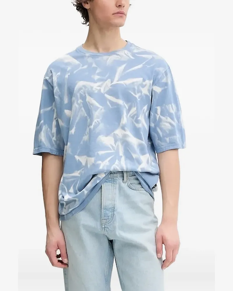 IRO T-Shirt mit Batikmuster - Blau Blau