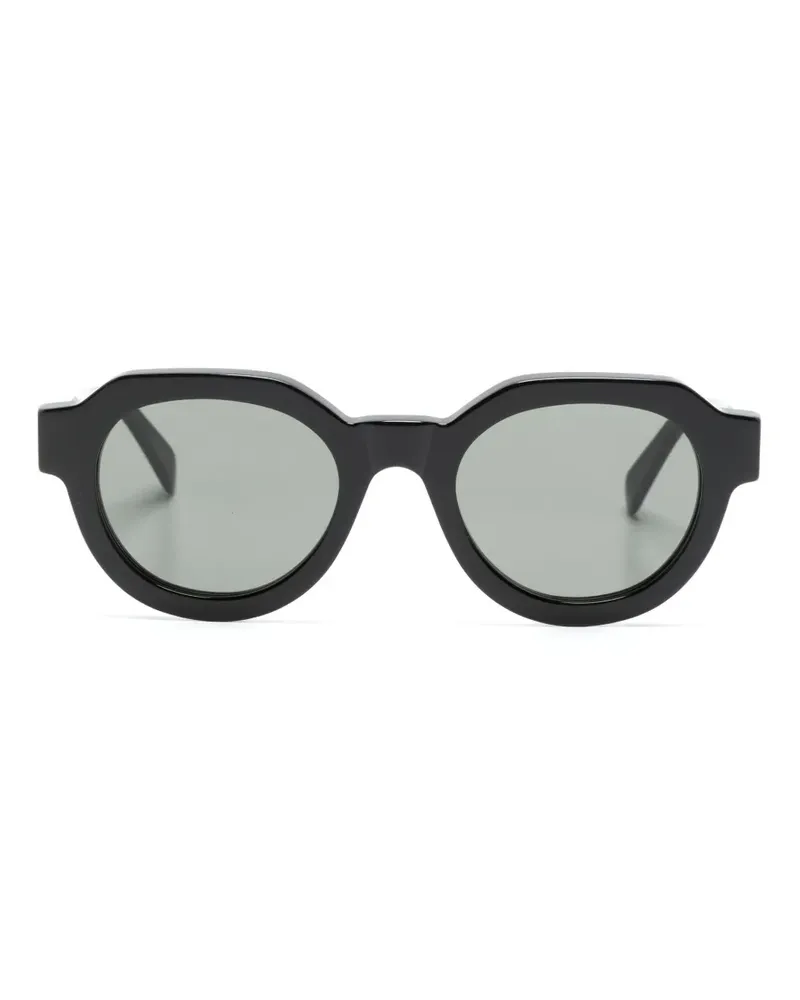 RETROSUPERFUTURE Vostro Sonnenbrille mit rundem Gestell - Schwarz Schwarz