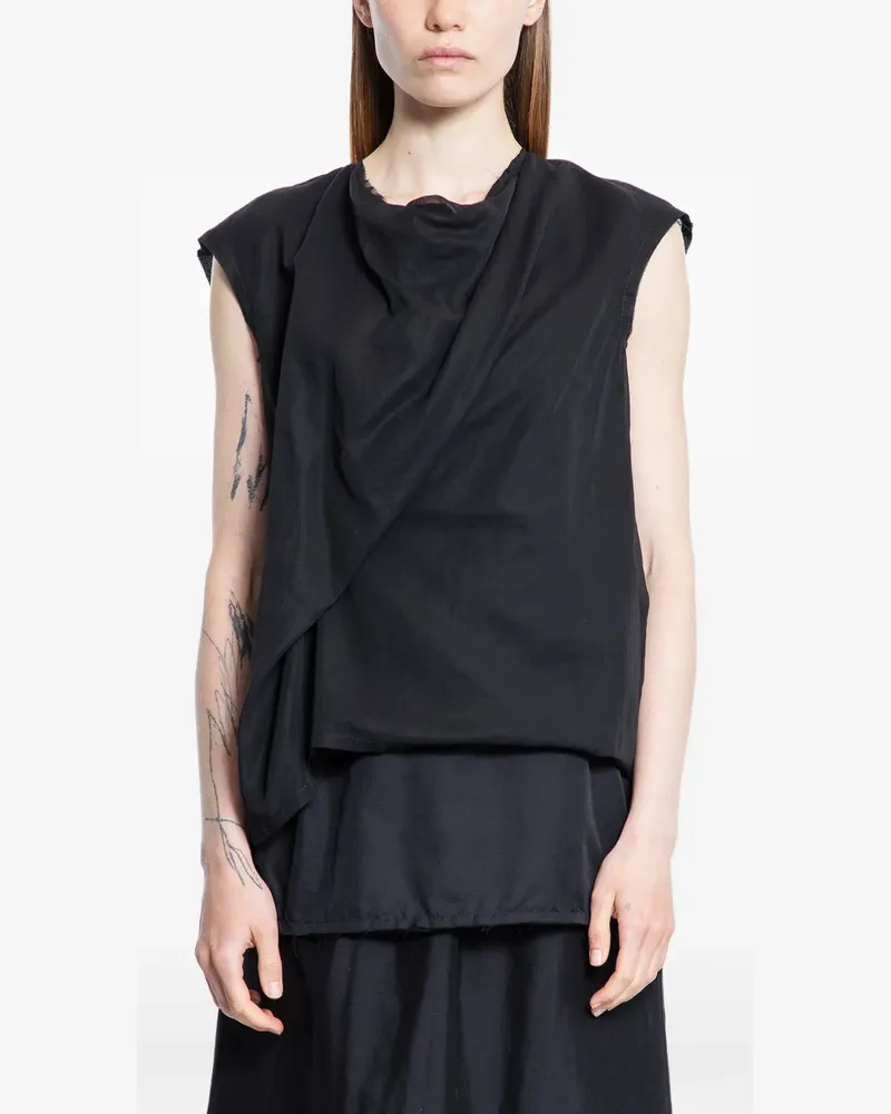 The Row Inawa draped top - Schwarz Schwarz