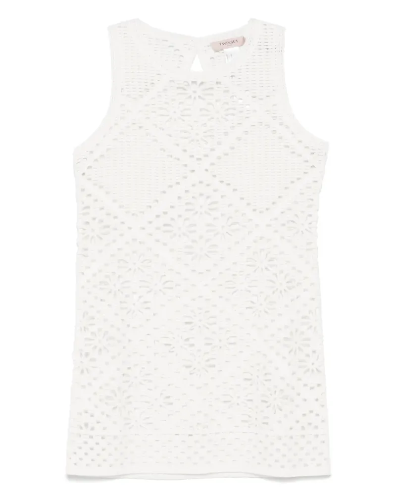 Twin-Set Gehäkeltes Kleid - Weiß Weiß