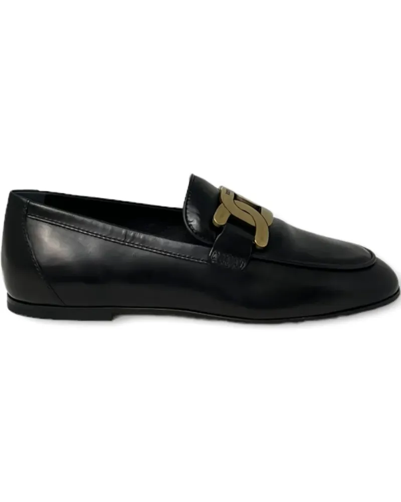TOD'S Loafer mit Schild - Schwarz Schwarz