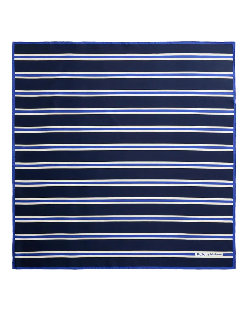 Ralph Lauren Gestreiftes Seiden-Bandana - Blau Blau