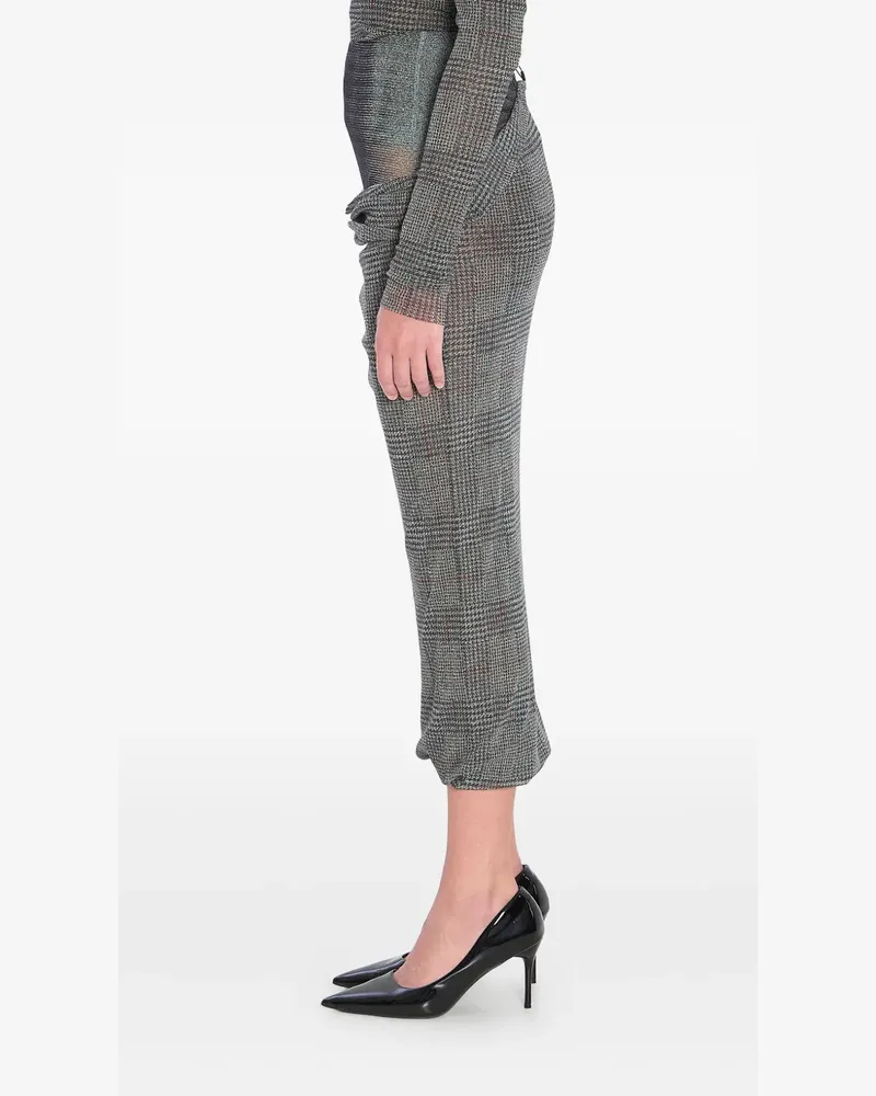 Jean Paul Gaultier Karierter Body Shadow Midirock - Grau Grau
