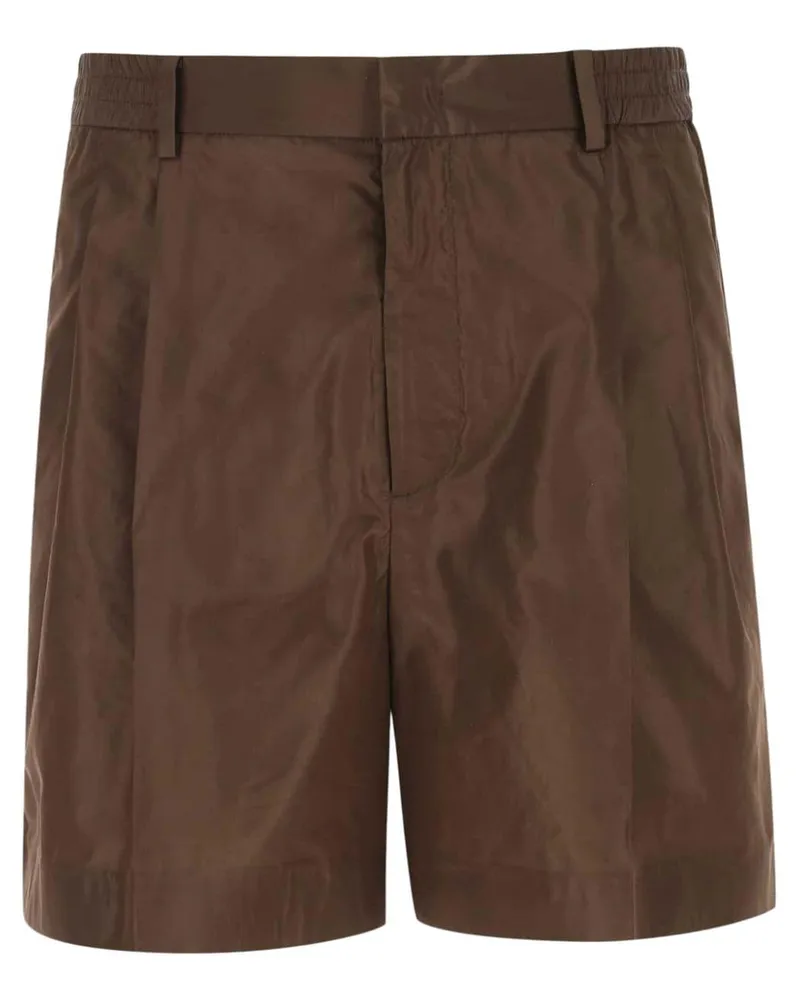 Valentino Garavani Klassische Shorts mit Falten Braun