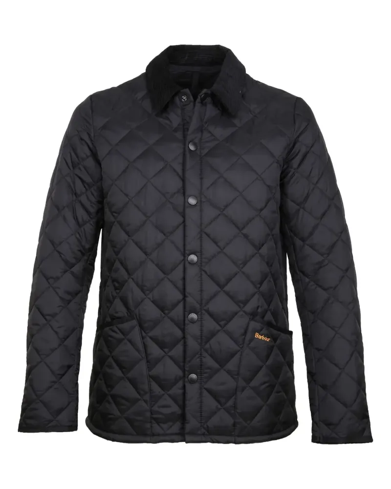 Barbour Gesteppte Jacke mit Rautenmuster - Schwarz Schwarz