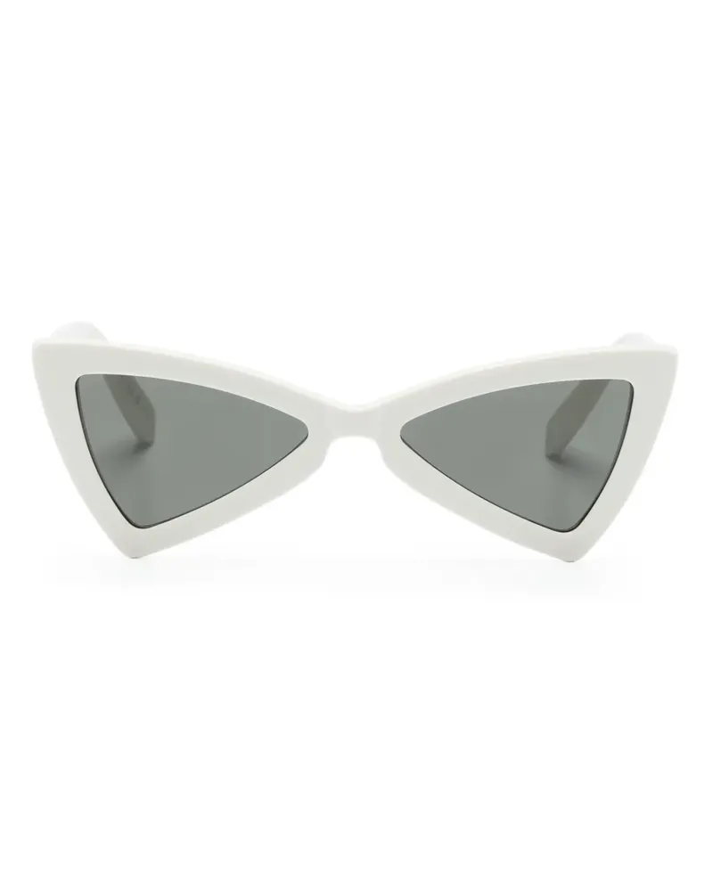 Saint Laurent Sonnenbrille mit geometrischem Gestell - Weiß Weiß